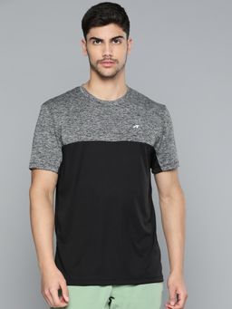 Alcis - Men Colourblocked Anti Static Slim Fit Sports T-Shirt