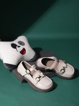 Truffle Collection - Beige Velcro Casual Sandals for Kids