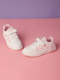 Truffle Collection - Pink Velcro Sneakers for Kids