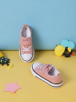 Truffle Collection - Pink Velcro Sneakers for Kids