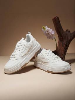 Yoho - Beige Pu Pair Of Sneakers