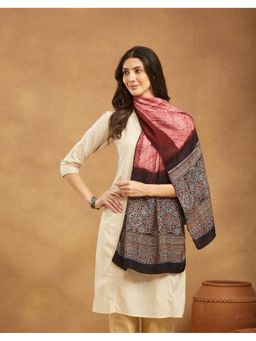 Fabindia - Red Viscose Tie & Dye Stole