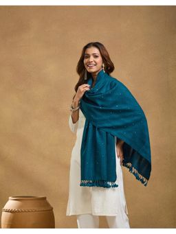 Fabindia - Blue Wool Blend Stole
