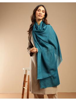 Fabindia - Turquoise Wool Blend Stole