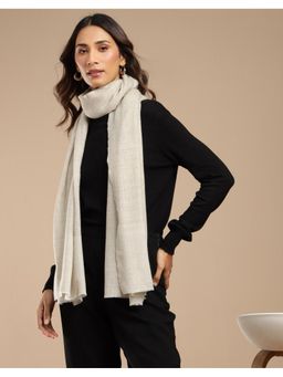 Fabindia - White Wool Stole