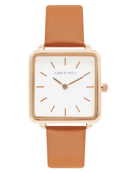 Joker and Witch - White Faux Leather Watch - AMWW402