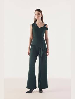Néant - Black Architectural Draped Jumpsuit