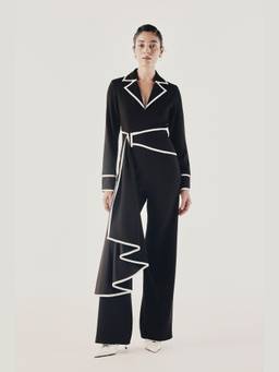 Néant - Black Cascade Contour Jumpsuit
