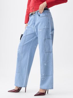 The Souled Store - Aragon Blue Women Straight Fit Jeans