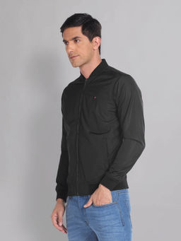 AD By Arvind - Solid Foldable Bomber Jacket