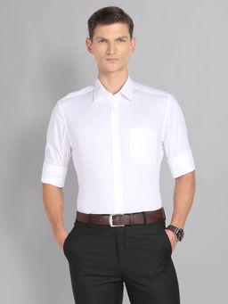 AD By Arvind - Performix Solid Herringbone Shirt