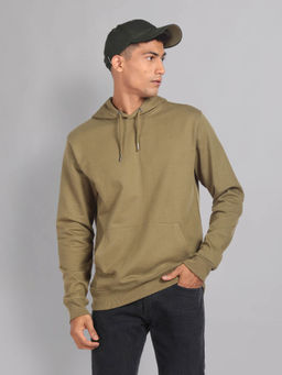 AD By Arvind - Solid Moistex Hooded Sweatshirt