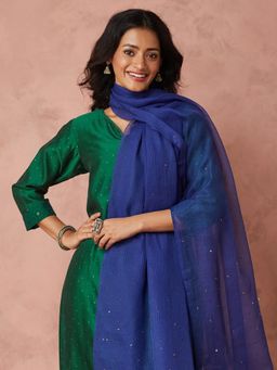 Fabindia - Blue Cotton Silk Dupatta