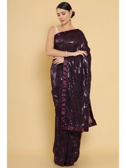 Soch - Purple Georgette Embroidered with Unstitched (Set of 2)