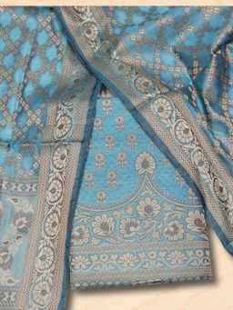 Chhabra 555 - Banarasi Dress Material with Jhallar Dupatta