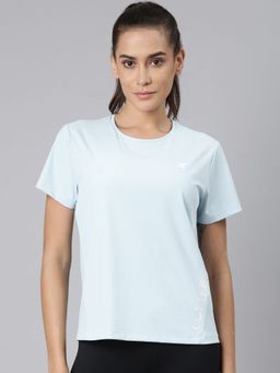 Xtep - Blue Round Neck Slim Fit T-shirt