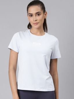 Xtep - Blue Solid Slim Fit T-shirt