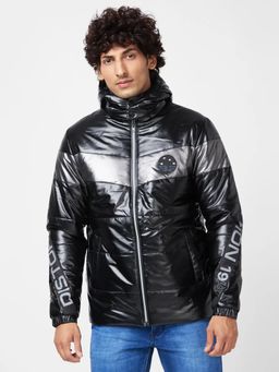 Spykar - MEN'S METALLIC LOOK JACKET WITH FLASH REFLECTIVE PRINT