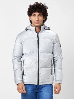 Spykar - MEN'S PRINTED JACKET WITH CF BRANDED ZIPPER