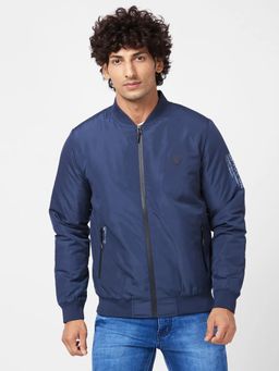 Spykar - MEN'S PUFFER JACKET WITH SLEEVE & ZIPPER POCKET PRINTED DETAILS