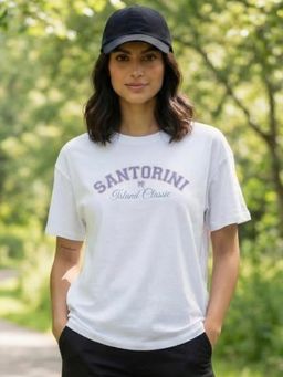 Nobero - Women Typography Print White T-Shirt