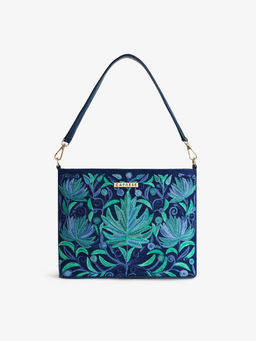 Caprese - Women Navy Blue Siji Tresana Kashida Embroidery Crossbody Bag (L)