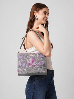 Caprese - Women Grey Siji Tresana Kashida Embroidery Crossbody Bag (L)