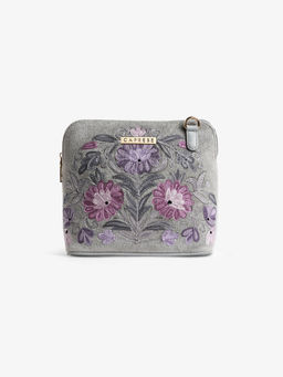 Caprese - Women Grey Siji Tresana Kashida Embroidery Crossbody Bag (S)