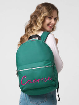 Caprese - Women Venus Green Backpack with Trolley Sleeve (L)