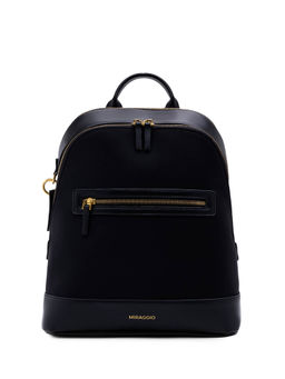 MIRAGGIO - Women Black Solid Sloane Backpack (L)