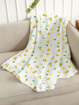 Moms Home - Lemon Organic Cotton Muslin Kids Swaddle