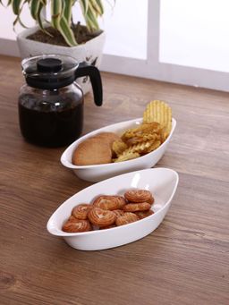 CLAY CRAFT - Fine Ceramic Solid Dessert Pie Dishes- 2 Pieces