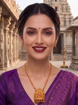 NUI - Women Gold Temple Gold Plated Jewellery Set