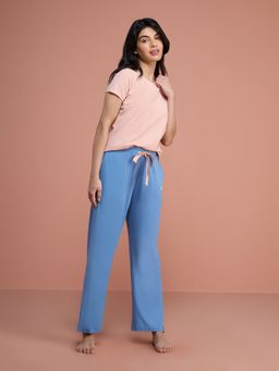 Nykd by Nykaa - Cotton Modal Pajama - Nys126 - Coronet Blue