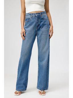 FREAKINS - Sapphire Blue Straight Jeans