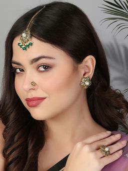 Adwitiya - Gold Plated Pearl Jewellery Set