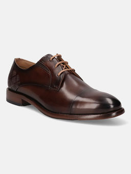Bugatti - Livorno Flex Evo Brown Leather Mens Derby Shoes