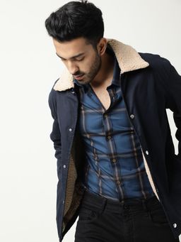 Rare Rabbit - Navy Casual Shirts