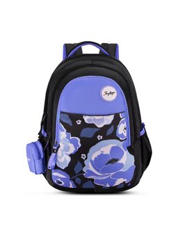 Skybags - Floral 02 37L Floral Print School Backpack for Kids with - Girls (Blue) (13-14 Years)