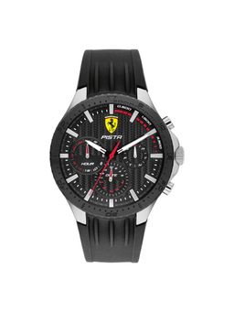 Scuderia Ferrari - PISTA DUAL Multifunction Black Round Dial Men's Watch - 0830853
