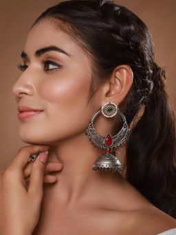 Aatmana - Women Multi-Color Contemporary Jhumka Earrings