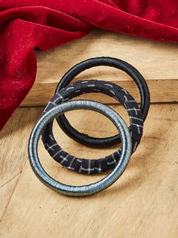 Fabindia - Black Fabric Bangles (Pack of 3)