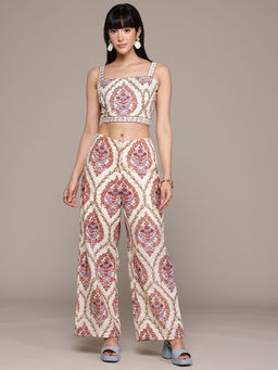 Label Ritu Kumar - Off White Ecru Caprese Co-Ord (Set of 2)