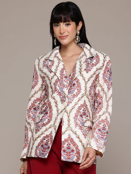 Label Ritu Kumar - Off White Ecru Caprese Blazer