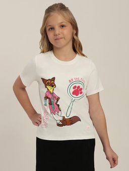 VERO MODA - Girls White Zootopia Printed T-Shirt