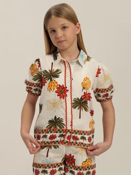VERO MODA - Girls Tropical Printed Shirt