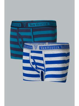 Van Heusen Innerwear - Van Heusen Boys Pack of 2 Colour Fresh & Striped Trunks - KDS05 , KDS03