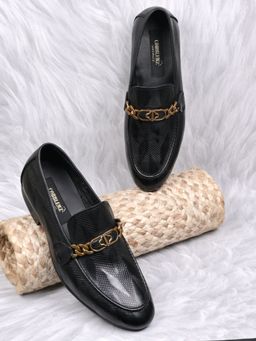 Cobblerz - Men Black Animal Print Loafers