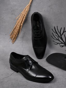 Cobblerz - Men Black Solid Derbies