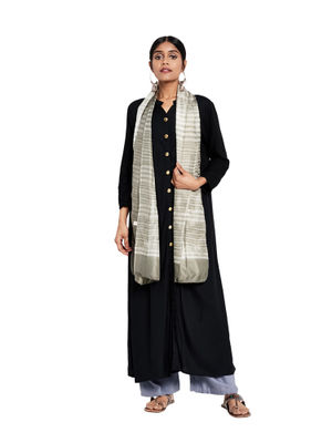 Multicolor - Tie & Dye Gajji Silk Shibori Stole 02